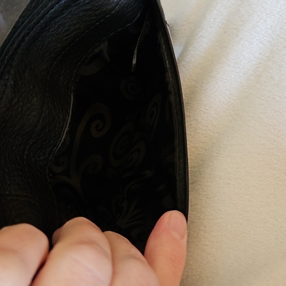 BRIGHTON Black Leather Studded Checkbook Cardholder Wallet - Picture 10 of 14